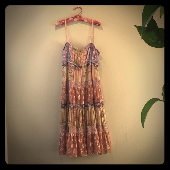 Vintage Handmade Dresses & Skirts - VTG Handmade Sarai Patchwork Sundress 18in Wide